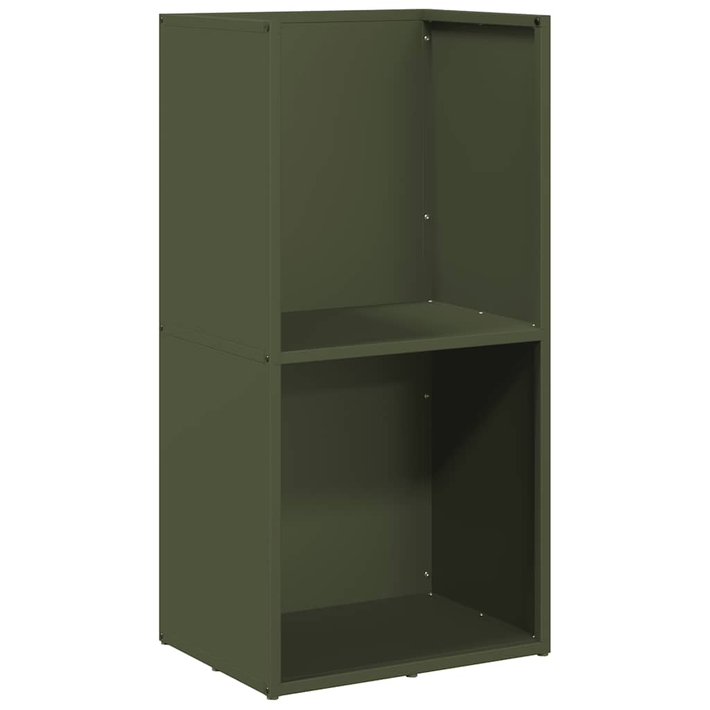 vidaXL Stojan na palivové dřevo Olive Green Ocel válcovaná za studena