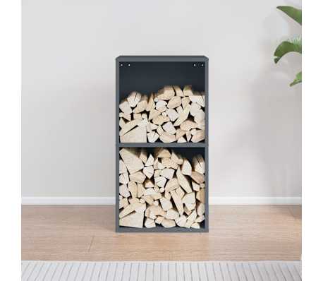vidaXL Brennholzregal Anthrazit 40x30x75 cm Kaltgewalzter Stahl