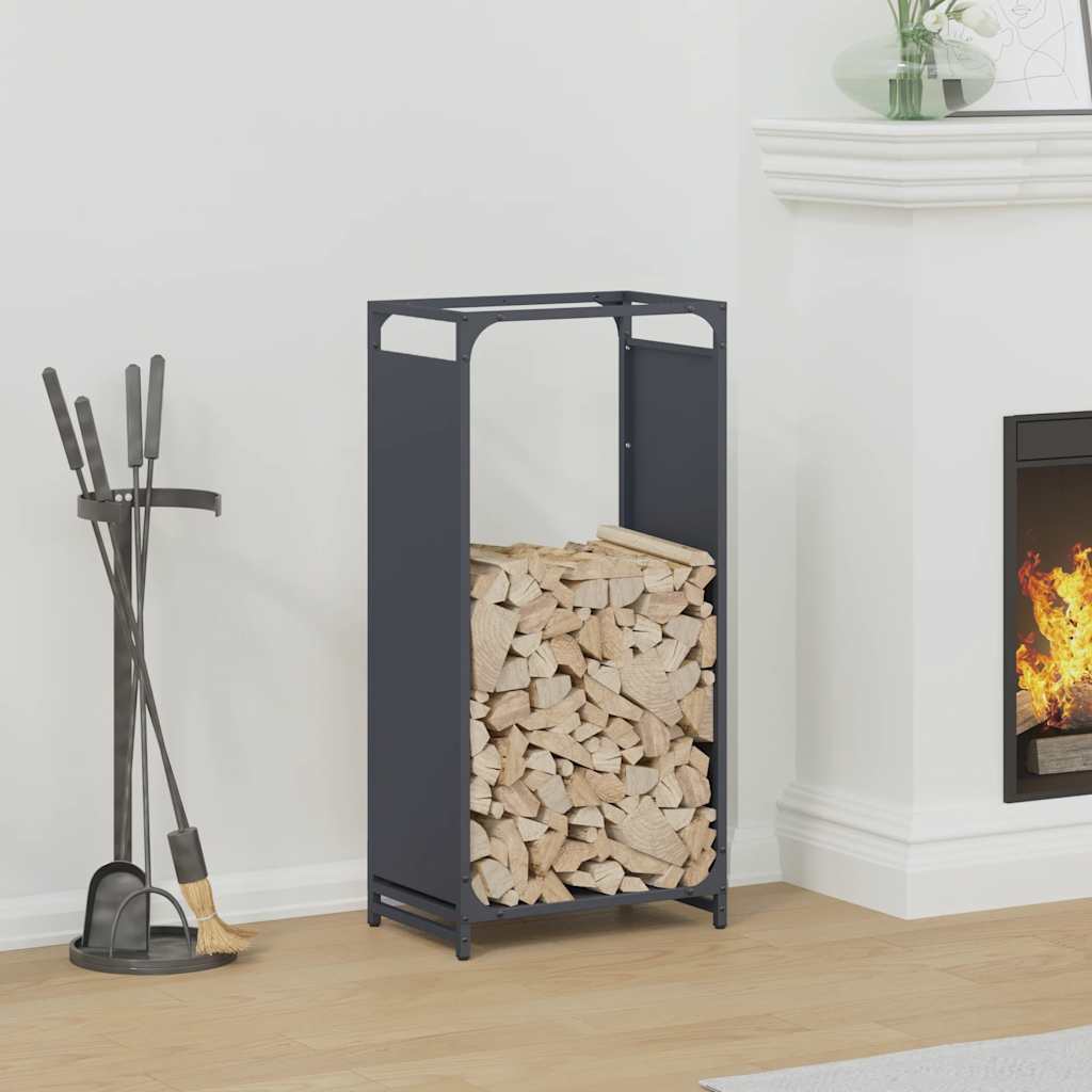 vidaXL brændestativ 44x28x90 cm koldvalset stål antracitgrå