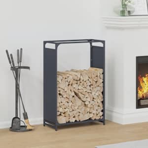 Stojalo za drva antracitno 60x28x90 cm hladno valjano jeklo