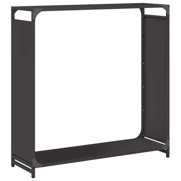vidaXL K&uuml;ttepuurest Must 90x28x90 cm K&uuml;lmvaltsitud teras