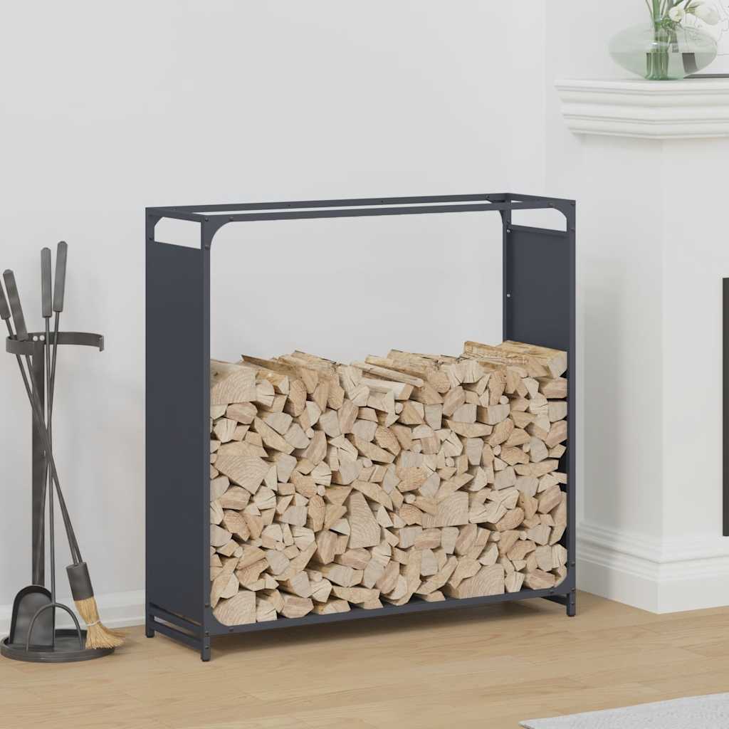 vidaXL brændestativ 90x28x90 cm koldvalset stål antracitgrå