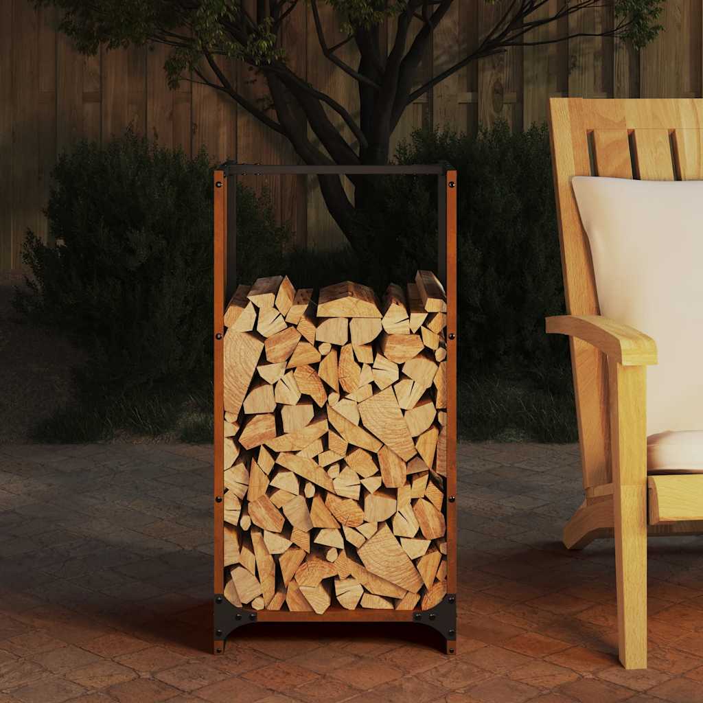 vidaXL tűzifa állvány 40x30x80 cm időjárásálló acélból