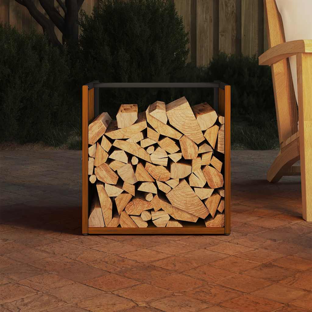 vidaXL Suport pentru lemne de foc 40x40x40 cm Oțel pentru intemperii