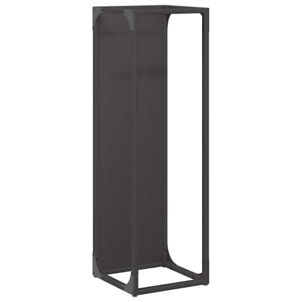 vidaXL K&uuml;ttepuurest Must 25x25x80 cm K&uuml;lmvaltsitud teras