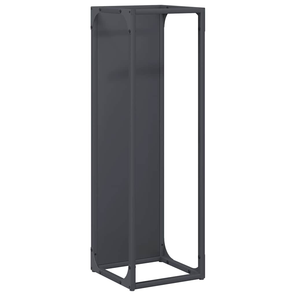 vidaXL Stojan na palivové drevo Antracit 25x25x80 cm