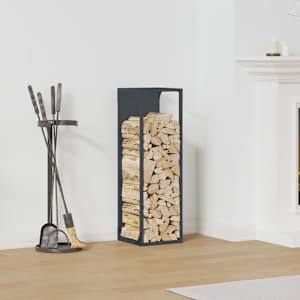 Stojalo za drva antracit 25x25x80 cm Hladno valjano jeklo