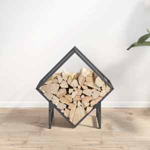 vidaXL Brandhoutrek 50x25x50 cm koudgewalst staal antracietkleurig