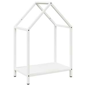 vidaXL k&uuml;ttepuude rest, valge, 40x25x60 cm, k&uuml;lmvaltsitud teras