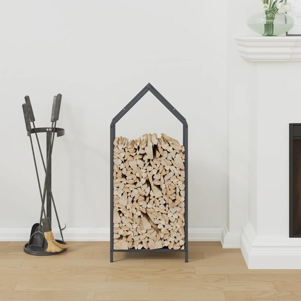 vidaXL Polttopuut antrasiitti 40x25x90 cm kylmävalssattua terästä