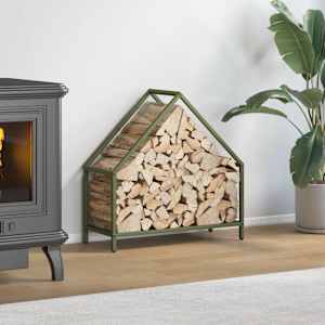 Stojalo za drva Olive Green 60x25x60 cm Hladno valjano jeklo