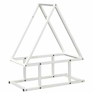 vidaXL K&uuml;ttepuurest valge 50x25x60 cm k&uuml;lmvaltsitud teras