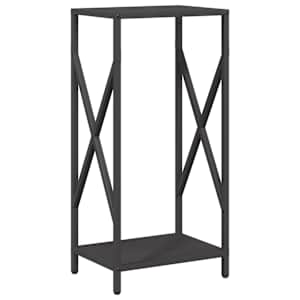vidaXL K&uuml;ttepuurest Must 34x25x70 cm K&uuml;lmvaltsitud teras