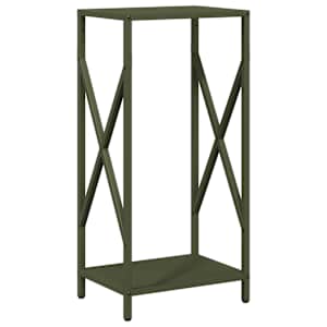 vidaXL K&uuml;ttepuurest Oliivroheline 34x25x70 cm K&uuml;lmvaltsitud teras