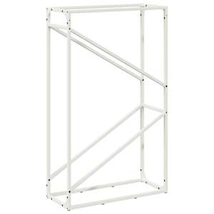 vidaXL K&uuml;ttepuurest valge 60x25x100 cm k&uuml;lmvaltsitud teras