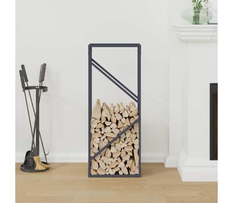 vidaXL Brennholzregal Anthrazit 40x25x100 cm Kaltgewalzter Stahl