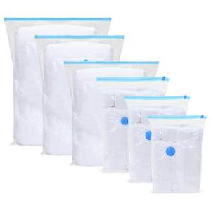 Vrečke za shranjevanje 5 pcs Prozorna in modra 130 x 100 cm