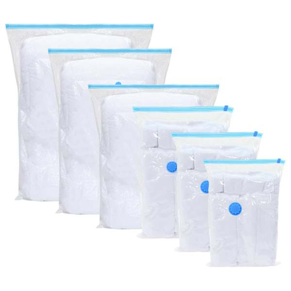vidaXL Hoiustamise kotid 5 tk Selge ja sinine 60 x 40 cm