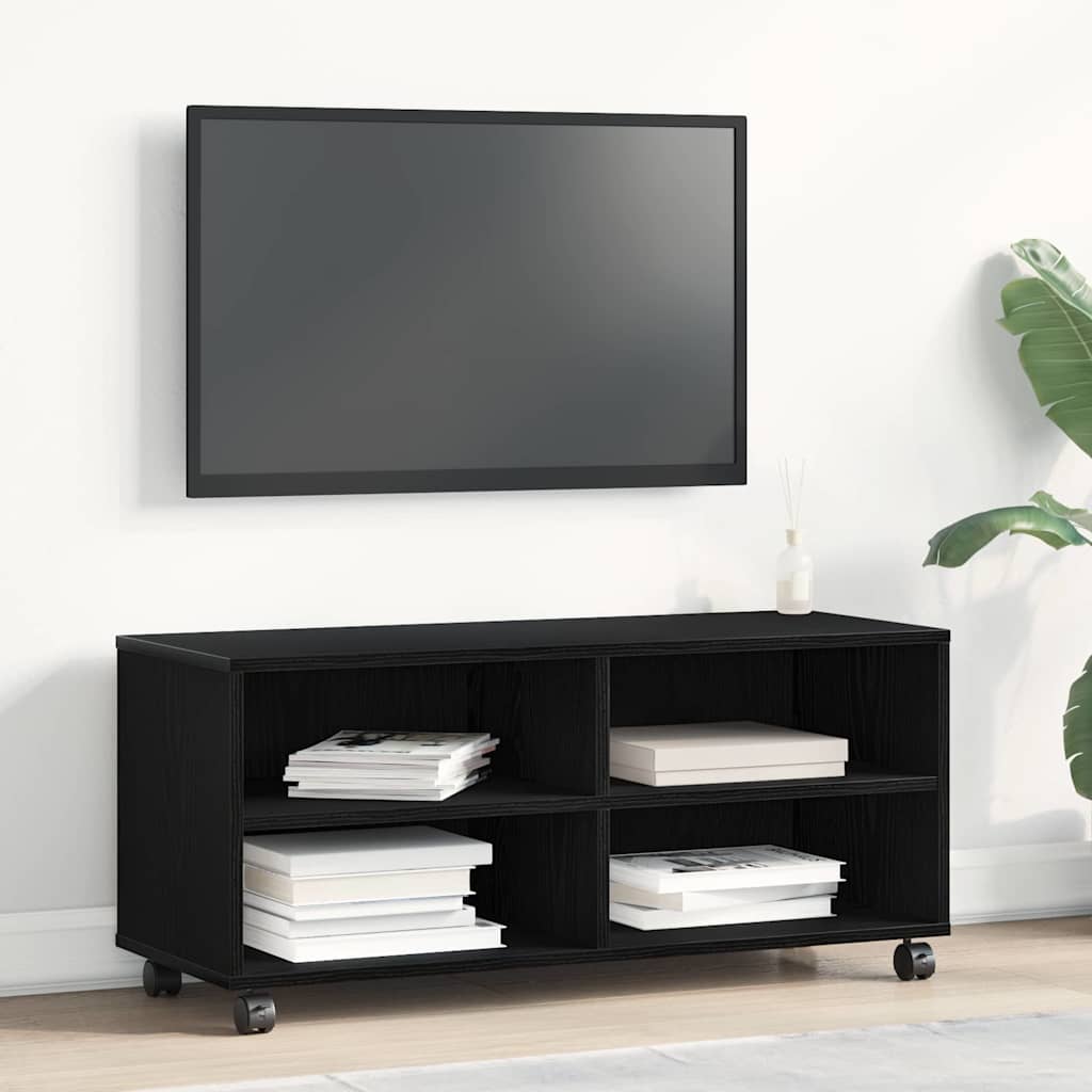 TV-Schrank Schwarz 90x35x35 cm Holzwerkstoff
