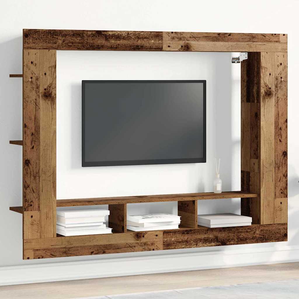 TV-Wandschrank Altholz 152x22x113 cm