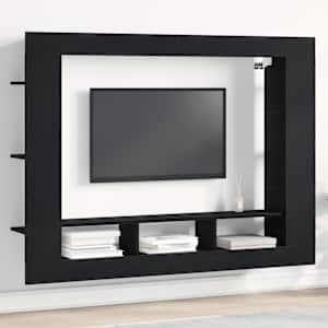 TV omarica Črni hrast 152 x 22 x 113 cm Konstruiran les