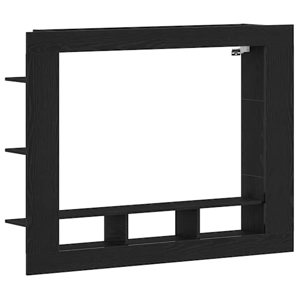 vidaXL Telerikapp 152 x 22 x 113 cm Must tamm Tehispuit