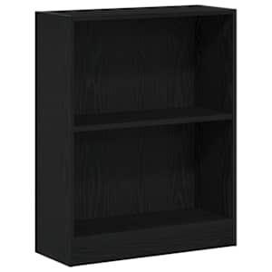 vidaXL Raamaturiiul 60 x 24 x 76 cm Tehispuit Must tamm
