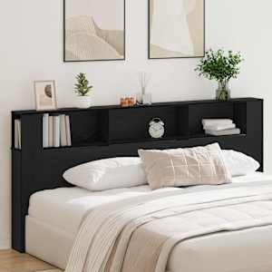 Čelo postele se skříňkou s čelo Černý dub 220 x 18,5 x 102,5 cm - obrázek 1
