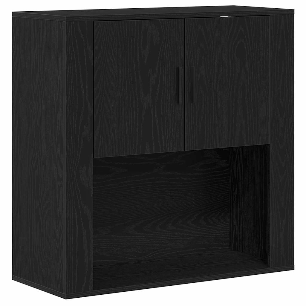 Seinäkappi Musta tammi 80x33x80 cm Tekninen puu