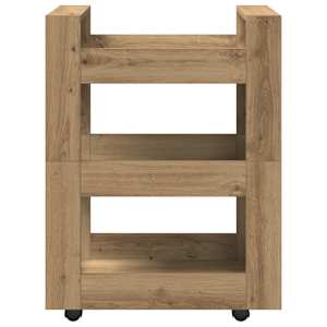 Kuchyňský vozík Artisanový dub 60 x 45 x 80 cm kompozitní dřevo - obrázek 5