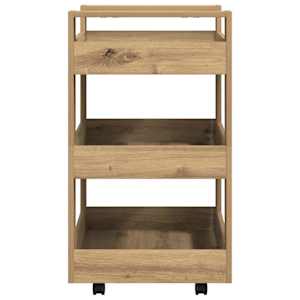 Kuchyňský vozík Artisanový dub 60 x 45 x 80 cm kompozitní dřevo - obrázek 6
