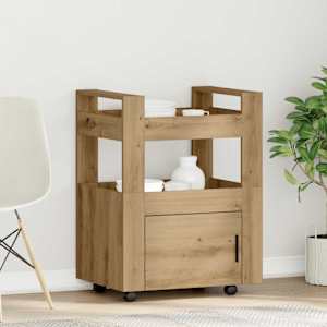 Kuhinjski voziček artisan hrast 60 x 45 x 80 cm Konstruiran les