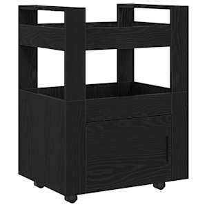 vidaXL K&ouml;&ouml;gik&auml;ru Must tamm 60 x 45 x 80 cm Tehispuit