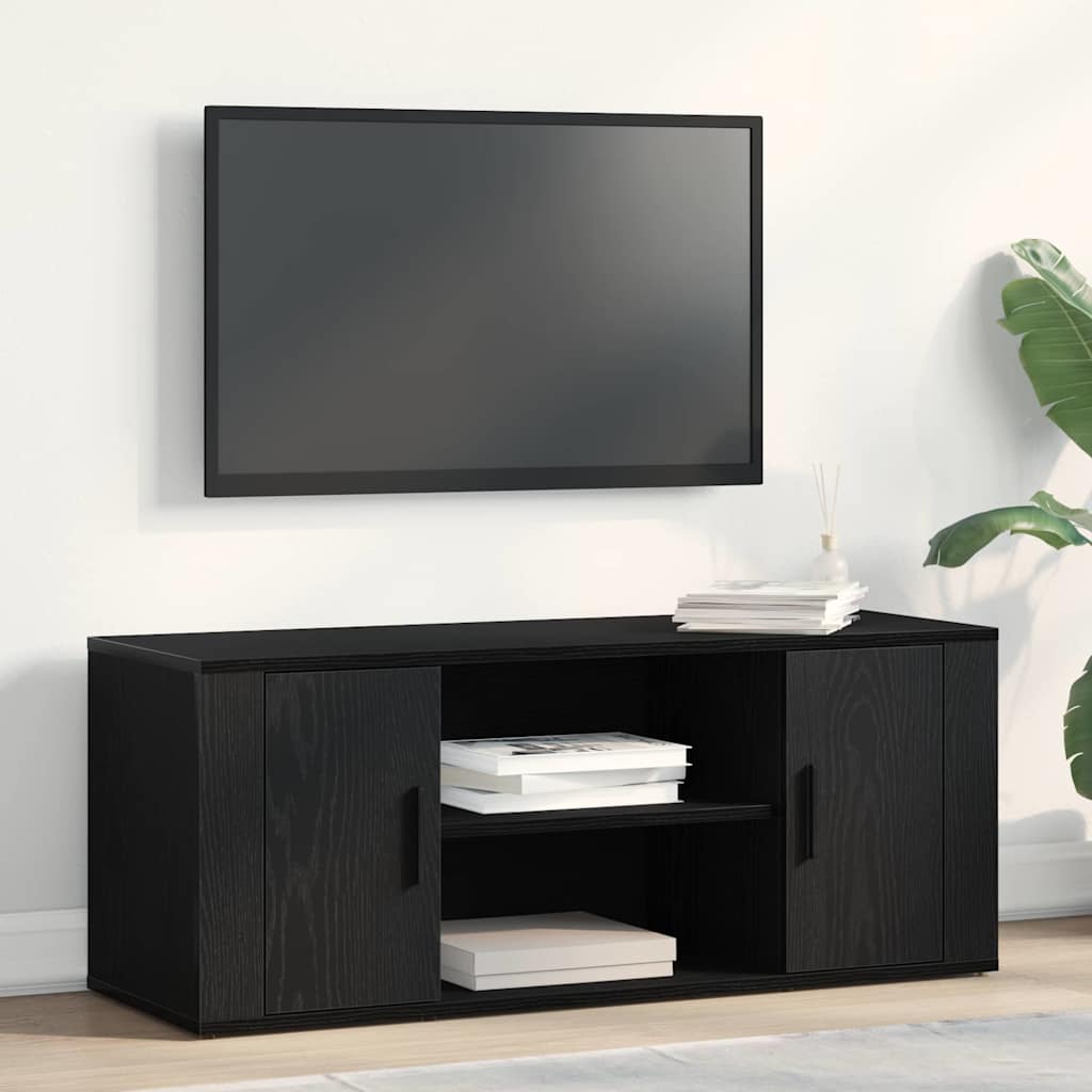TV skrinka čierne dub 100x35x40 cm inžinierske drevo 862125