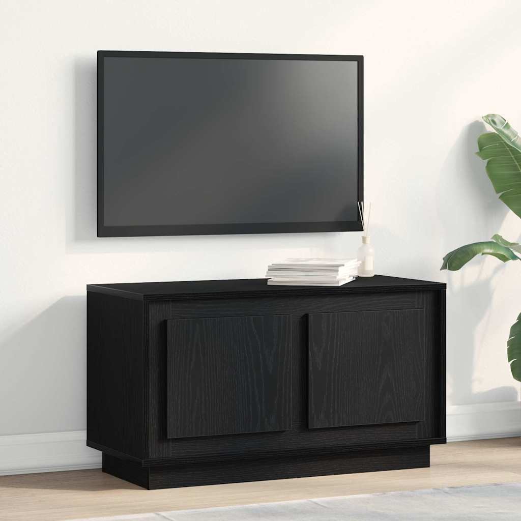 TV-Schrank Schwarz Eiche 80x35x45 cm Holzwerkstoff