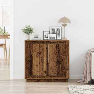 Servírovací skříň Staré dřevo 80 x 40 x 75 cm kompozitní dřevo - obrázek 4