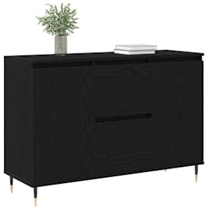 Servírovací skříň Černý dub 101,5 x 35 x 70 cm kompozitní dřevo - obrázek 3