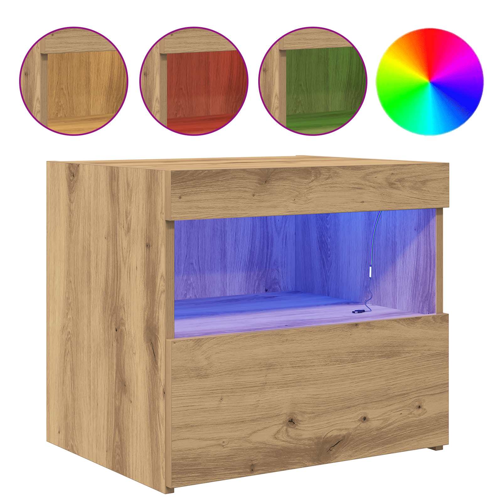 Yöpöytäkaappi Artisan tammi 50 x 40 x 45 cm Tekninen puu