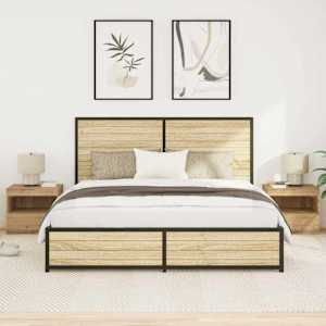 Nočna omarica s predalom 2 pcs Umetni hrast 50 x 40 x 45 cm