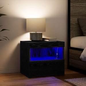 Noční skříňka 2 pcs Černý dub 50 x 40 x 45 cm kompozitní dřevo - obrázek 5