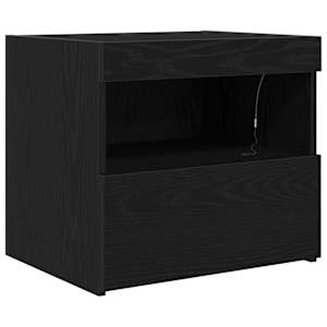 Noční skříňka 2 pcs Černý dub 50 x 40 x 45 cm kompozitní dřevo - obrázek 6