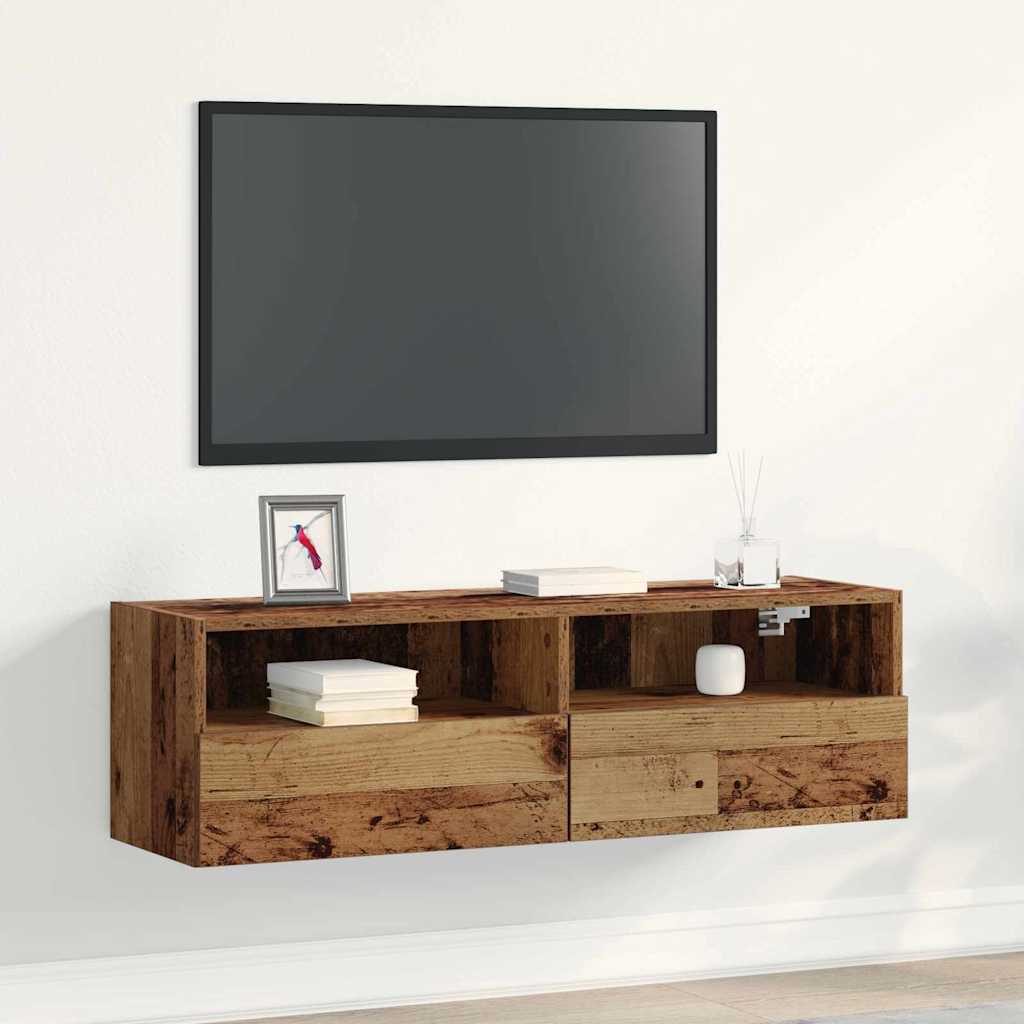 TV-Wandschrank Altholz 100x30x30 cm Holzwerkstoff
