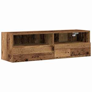 TV wall cabinet Nástěnný 2 pcs Staré dřevo 100 x 30 x 30 cm - obrázek 5