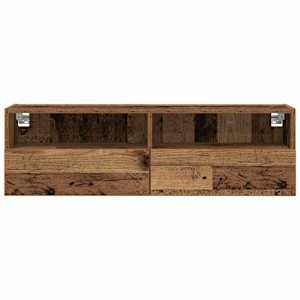 TV wall cabinet Nástěnný 2 pcs Staré dřevo 100 x 30 x 30 cm - obrázek 7