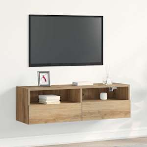 TV wall cabinet dub artisan 100 x 30 x 30 cm kompozitní dřevo - obrázek 1