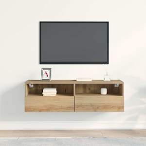 TV wall cabinet dub artisan 100 x 30 x 30 cm kompozitní dřevo - obrázek 4