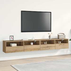 TV stenska omara 2 pcs artisan hrast 100 x 30 x 30 cm