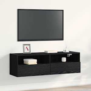 TV wall cabinet Černý dub 100 x 30 x 30 cm kompozitní dřevo - obrázek 1