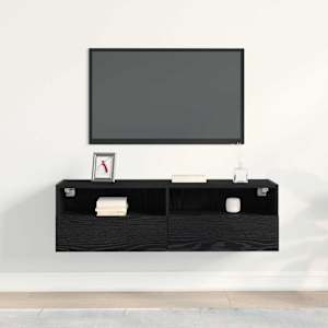 TV wall cabinet Černý dub 100 x 30 x 30 cm kompozitní dřevo - obrázek 4