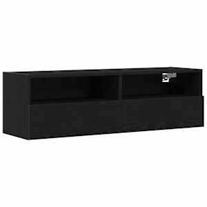 TV wall cabinet Černý dub 100 x 30 x 30 cm kompozitní dřevo - obrázek 2